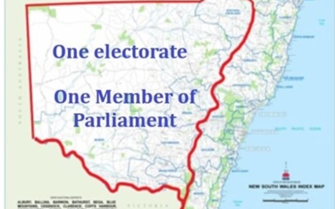 Country Electorates Expand – Again. On the inevitable way to One Member of Parliament west of the Great Dividing Range.