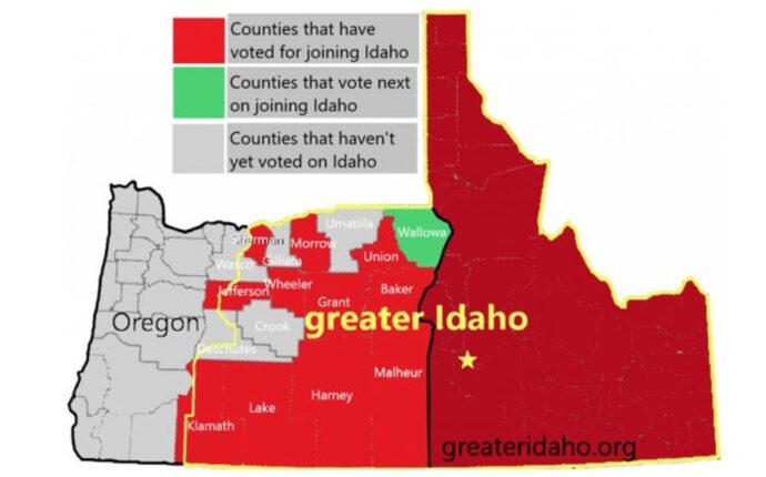 Eleven Oregon Counties Vote to Separate from Oregon and Join Idaho